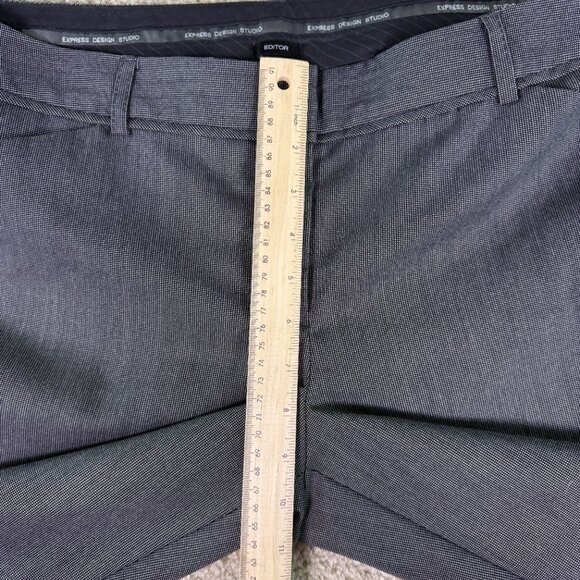 EXPRESS DESIGN STUDIO Editor Womens Size 12 Gray Dress Pants Mid Rise 36X33 E789 - Picture 10 of 13